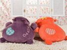Lovely Cartoon Hippo Design Plush Nap Pillow Sofa Cushions Neck Pillow Purple