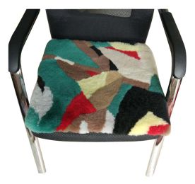 Winter Plush Chair Mat Office Thicker Non-slip Warm Sofa Cushion-F