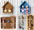 Classical Natural Wood Practical Storage Shelves Wooden Storage Rack