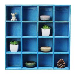 High-quality Wood Storage Rack Storage Cabinet Home Decorations Blue