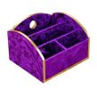 Beautiful Desk Storage Box/ Handmade Storage Chest, Purple Leaves