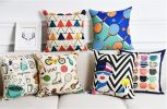 Multicolor Living Room Bedroom Sofa Pillow, Tennis And Tennis Rackets