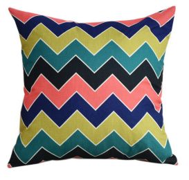 Multicolor Living Room Bedroom Sofa Pillow, Folded Stripes