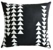Living Room Bedroom Sofa Pillow, Black Bottom And White Triangles