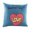 Valentine's Day Gift For Lover, Square Love Heart Pattern Pillow For Sofa Office