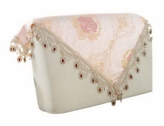 Lace Sofa Backrest Towel Decorative Dustproof Sofa Arm Cover Towel, Elegant Pink
