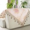 Lace Sofa Backrest Towel Decorative Dustproof Sofa Arm Cover Towel, Elegant Pink