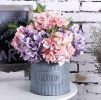Portable Flower Barrel American Style Vintage Iron Dried Flowers Decorative Vase