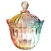 Elegant Ornate Glass Jars Decorative Weddings Candy Glass Pot Color Glass Cup U