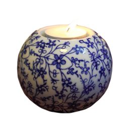 Ceramic Candlestick Hand-painted Classical Decorative Pattern Of Candleholder  R