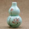 Original Green Porcelain Vase Ideal for Floral Arrangements