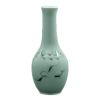 Decorative Vase Hydroponic Porcelain Hand Paint Green