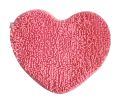 Heart-shaped bath mat door mat absorbent non-slip Mats (57 By 44.5cm) PINK