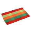 Plaid Cotton Hand-Woven Striped Bath Mat Living Room Mat (73 By 44.5cm) RED