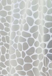 Waterproof White Pebbles Bathroom Shower Curtain (180*180cm)