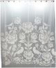 Waterproof White Paper-Cut Picture Bathroom Shower Curtain (220*180cm)