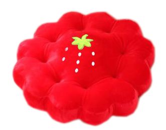 Cute Plush Seat Cushions Extra Soft Back Chair Pad  for Kitchen Office CarStrawberry