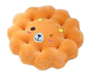 Cute Plush Seat Cushions Extra Soft Back Chair Pad  for Kitchen Office CarBrown Cute Bear