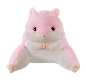 Cute Plush Seat Cushions Extra Soft Back Chair Pad  for Kitchen Office CarPink hamster