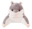 Cute Plush Seat Cushions Extra Soft Back Chair Pad  for Kitchen Office CarGray hamster