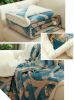 Casual Sofa Blanket Double Layer Soft Throw,Blue,39.4x47.2x1.2 inches #19