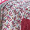 [Rose Garden] Cotton 3PC Vermicelli-Quilted Printed Quilt Set (Full/Queen Size)