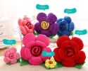 15" Cute Plush Stuffed Toy Flowers Style Sofa Bed Decorative Throw Pillow - A