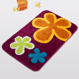 [Dancing Flowers - Violet Red] Kids Room Rugs (19.7 by 31.5 inches)