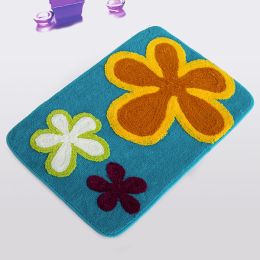 [Dancing Flowers - Royal Blue] Kids Room Rugs (19.7 by 31.5 inches)