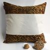 Onitiva - [Autumn Trip] Linen Stylish Patch Work Pillow Cushion Floor Cushion (19.7 by 19.7 inches)