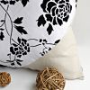 Onitiva - [Floral World] Linen Stylish Patch Work Pillow Cushion Floor Cushion (19.7 by 19.7 inches)