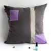 Onitiva [Black Temptation] Knitted Fabric Patch Pillow Cushion Floor Cushion (19.7 by 19.7 inches)