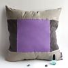 Onitiva [Purple Charm] Knitted Fabric Patch Pillow Cushion Floor Cushion (19.7 by 19.7 inches)