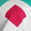 [The Cross of Life] Vermicelli-Quilted Patchwork Geometric Quilt Set Full/Queen
