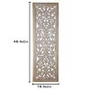 Attractive Mango Wood Wall Panel Hand Crafted With Intricate Details, White