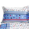 [Multicolor Star] 3PC Cotton Vermicelli-Quilted Printed Quilt Set (Full/Queen Size)