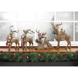 Rustic Holiday Reindeer Figurine